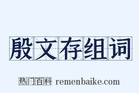 殷文存组词是什么意思的图片